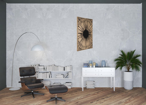 Black and Gold Eye Of The Sun Wall Art