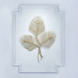 Gold Modern Suave Reed Wall Art