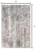 7’ X 10’ Gray Abstract Pattern Area Rug