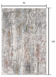 7’ X 10’ Gray Abstract Pattern Area Rug