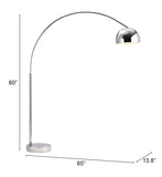 80" Chrome Hangover Arching Floor Lamp