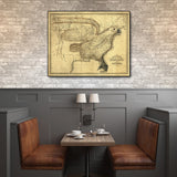 24" X 30" Eagle Map Of America C1833 Vintage  Poster Wall Art