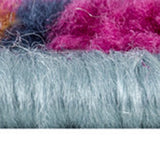 5' X 7' Magenta Abstract Dhurrie Area Rug