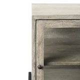 Rustic Dark Gray And Black Shadowbox Cabinet