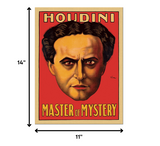 36" X 48" Houdini Master Of Mystery Vintage Magic Poster Wall Art