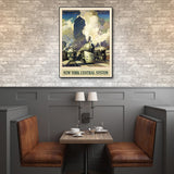 New York Railroad Vintage Travel Unframed Print Wall Art