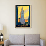 Cleveland Union Terminal Vintage Travel Unframed Print Wall Art