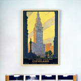 Cleveland Union Terminal Vintage Travel Unframed Print Wall Art