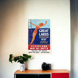 24" X 36" Great Lakes 1937 Vintage Travel Poster Wall Art