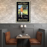 Gulf Coast Golf 1932 Vintage Travel Unframed Print Wall Art