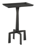 23" Black Aluminum Square End Table