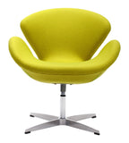 Lime Green Scoop Swivel Chair
