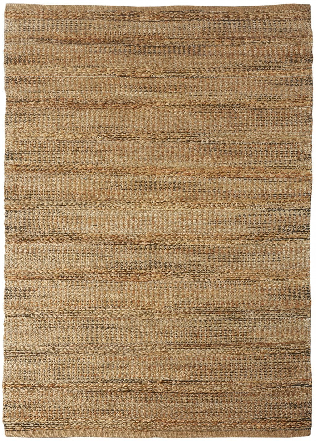 8’ x 10’ Tan and Gray Intricately Handwoven Area Rug
