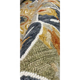 5' Charcoal Round Wool Hand Hooked Handmade Area Rug