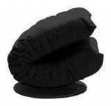 Relaxed Low Profile Black Swivel Chair