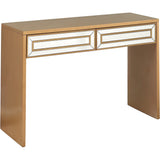 Antiqued Gold Finish Console Table