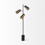 Gold and Black Metal Floor Lamp