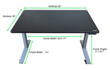 Premier 45" Gray Dual Motor Electric Office Adjustable Standing Desk