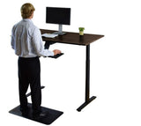 Black Bamboo Dual Motor Electric Office Adjustable Computer Desk