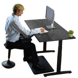 Black on Black Bamboo Dual Motor Electric Office Adjustable Computer Desk