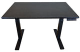 Black on Black Bamboo Dual Motor Electric Office Adjustable Computer Desk