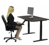 Black on Black 45" Bamboo Dual Motor Electric Office Adjustable Computer Desk