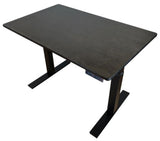 Black on Black 45" Bamboo Dual Motor Electric Office Adjustable Computer Desk