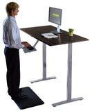 Gray and Black 45" Bamboo Dual Motor Electric Office Adjustable Computer Desk