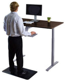 Gray and Black 45" Bamboo Dual Motor Electric Office Adjustable Computer Desk