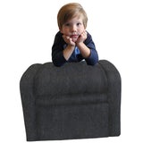 Kids Black Comfy Upholstered Recliner Chair with Storage