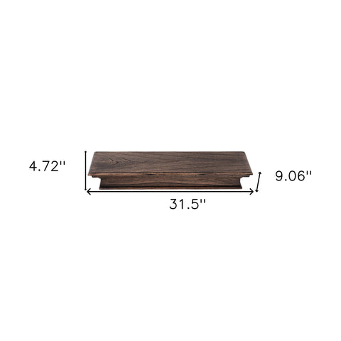 32" Black Wash  Floating Wall Shelf