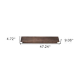 47" Black Wash EL Floating Wall Shelf