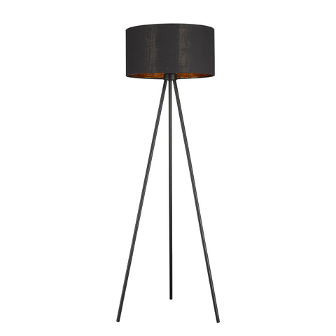 58" Matte Tripod Floor Lamp With Black Drum Shade
