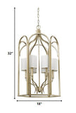 Ellie 6-Light Washed Gold Foyer Pendant