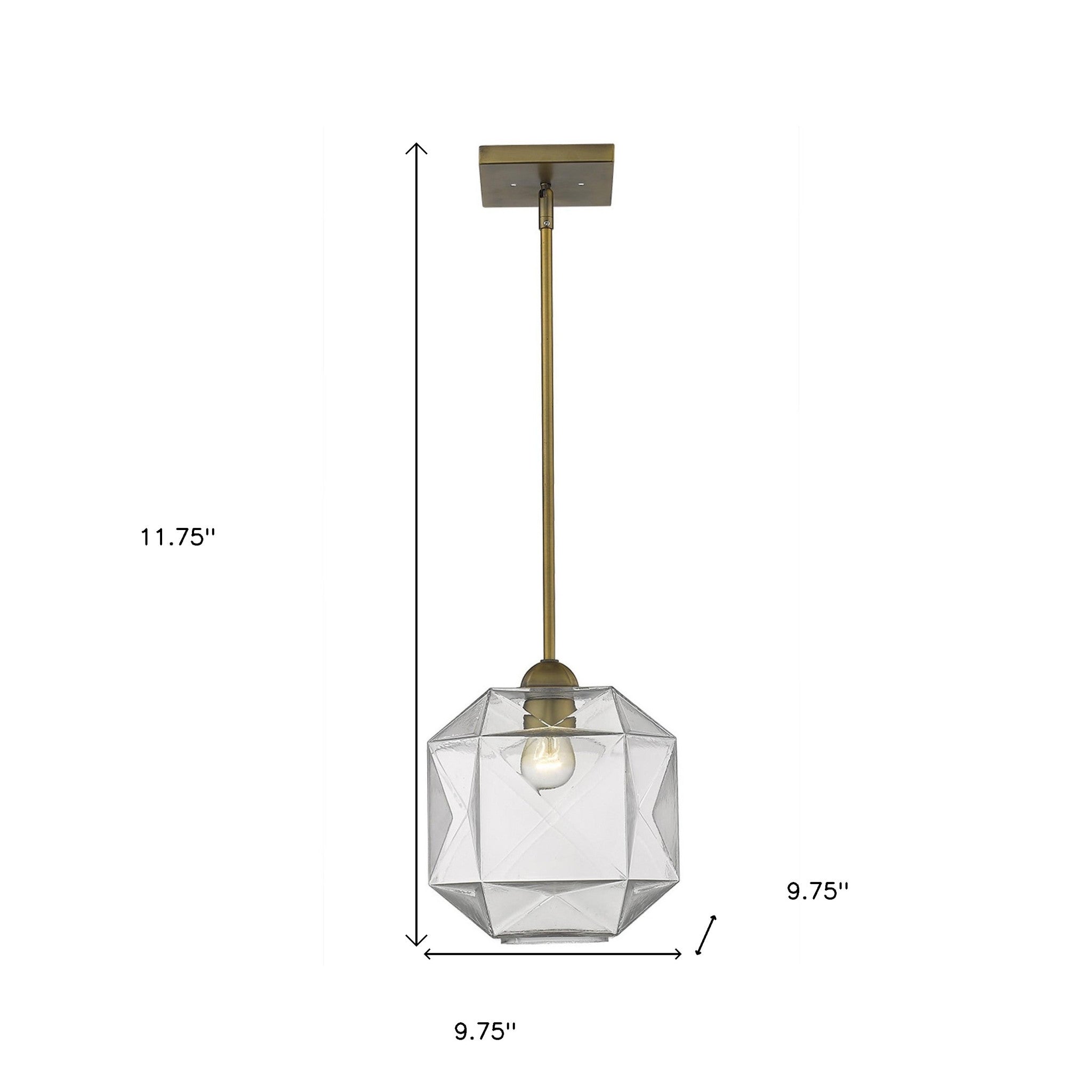 Loft 1-Light Brass Pendant