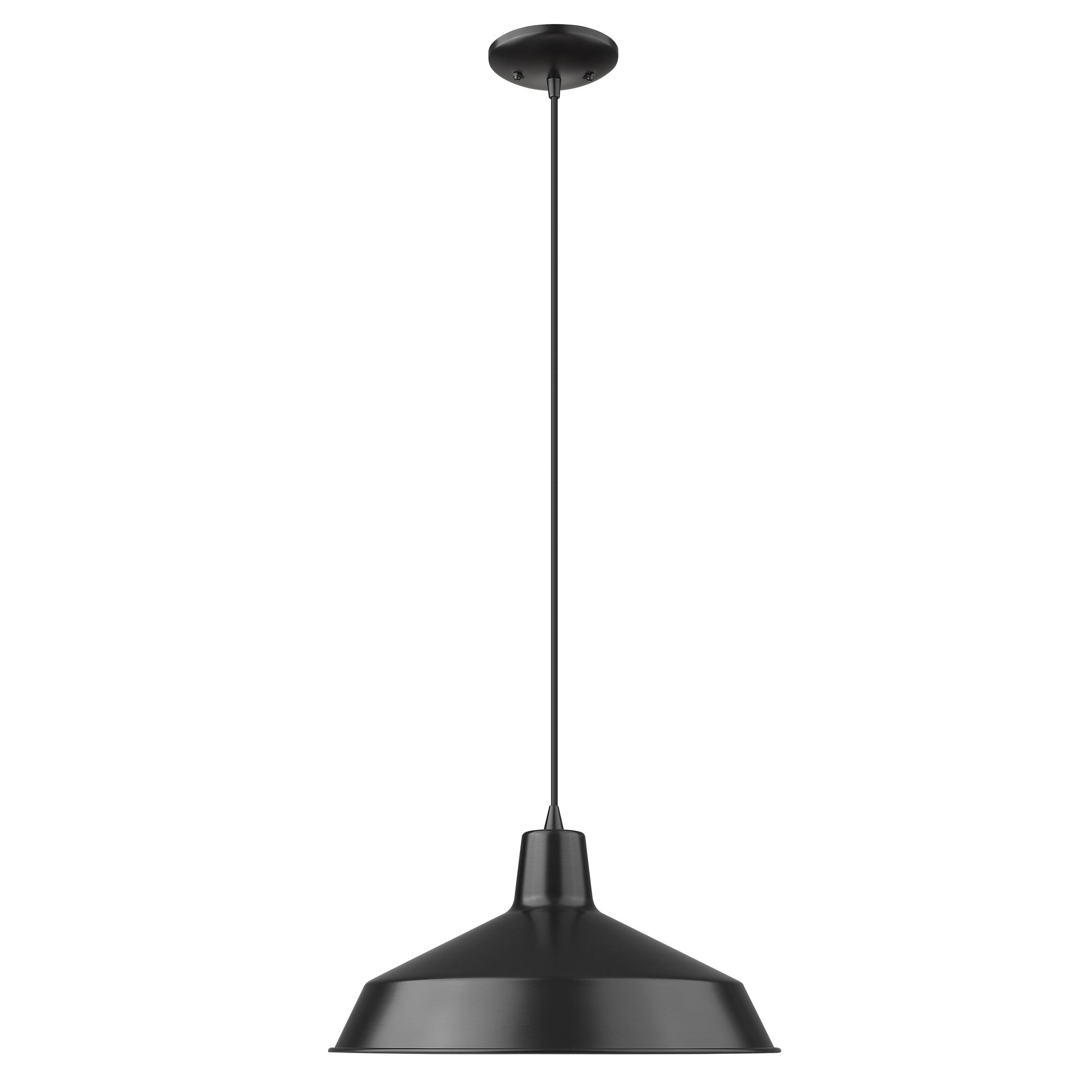 Industrial Matte Black Hanging Light