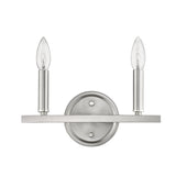 Two Light Silver Wall Sconce