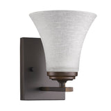 Bronze Wall Light with Tapered Glass Shade