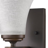 Bronze Wall Light with Tapered Glass Shade