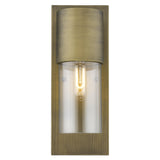 Contemporary Brushed Gold and Glass Wall Light