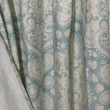 Teal and Cream Medallion Lattice Shower Curtain