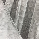 White and Gray Floral Patterned Shower Curtain