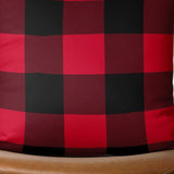 Red and Black Buffalo Plaid Throw Pillow