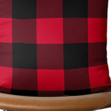 Red and Black Buffalo Plaid Throw Pillow Cover