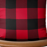 Red and Black Buffalo Plaid Throw Pillow Cover