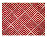2' x 3' Deep Red and Tan Arrow Geo Washable Floor Mat