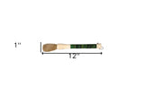 Green Jade Abacus Disc Decorative Calligraphy Brush