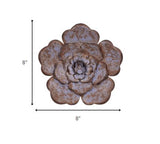 Set of Three Distressed Metal Flower Wall Décor