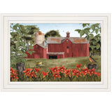 Summer Days 1 White Framed Print Wall Art