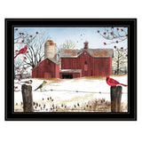 Winter Friends 8 Black Framed Print Wall Art